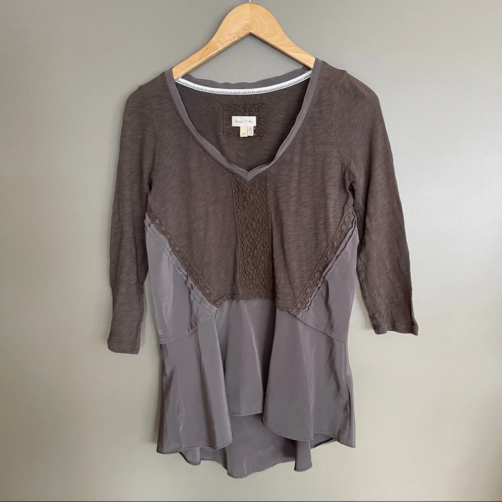 Anthropologie Meadow Rue Meila Peplum‎ Crochet Top